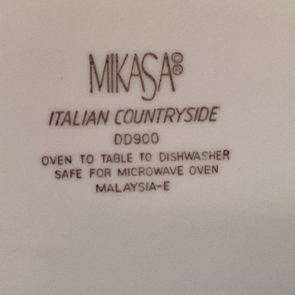 COPY - Mika’s Italian Countryside Ivory Dinner Plates 11 1/4” - Picture 2 of 3